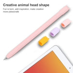 Ốp bảo vệ bút cảm ứng silicone hình thú hoạt hình 4 trong 1 cho Apple Pencil 2, Dành cho Apple Pencil 2