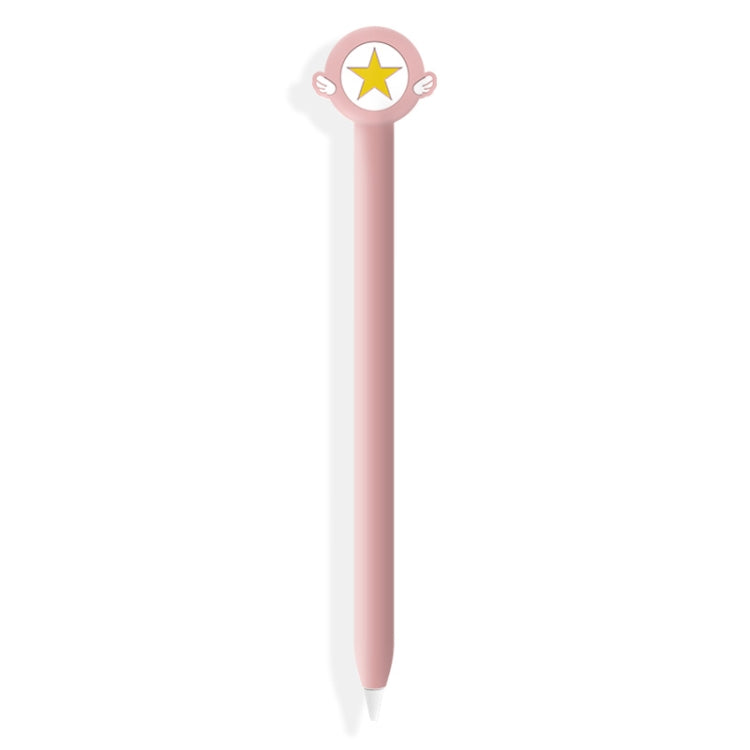 Ốp bảo vệ silicone hình thú hoạt hình dễ thương cho Apple Pencil 1 (Ngôi sao năm cánh màu hồng), Dành cho Apple Pencil 1