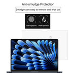Miếng dán kính cường lực chống nổ độ cứng bề mặt 9H dày 0.26mm cho MacBook Air 15.3 inch A2941 2023, dành cho MacBook Air 15.3 inch A2941 2023 / Air 15 M3 2024 A3114 (1 chiếc)