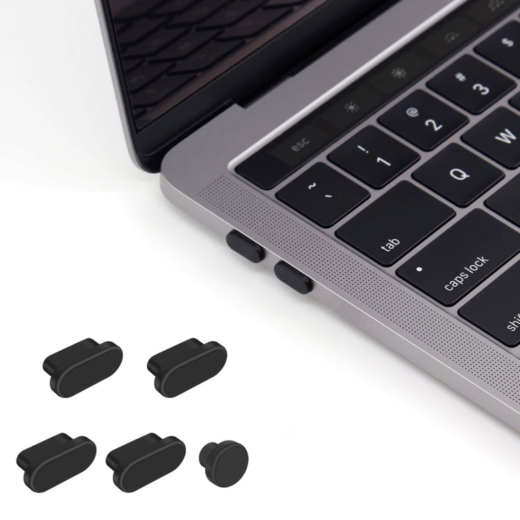 Bộ 5 nút bịt chống bụi cho cổng sạc MacBook 12 inch / MacBook Pro 13.3 / 15.4 inch (2016/2017) ENKAY