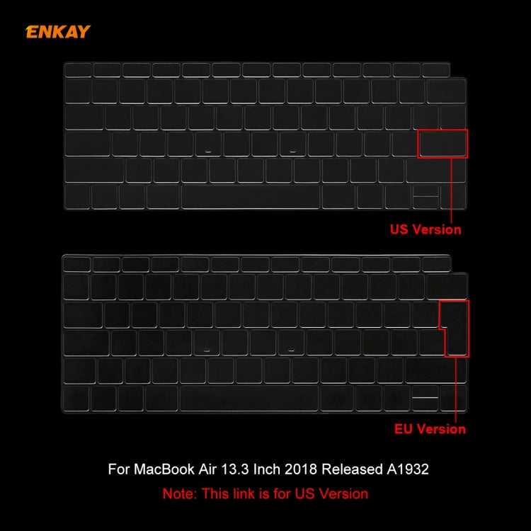 Ốp bảo vệ bàn phím TPU siêu mỏng phiên bản Mỹ ENKAY Hat-prince cho MacBook Air 13.3 inch A1932 2018