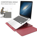 Bộ túi lót laptop da PU chống nước đa năng 4 trong 1 có tay cầm, giá đỡ và ngăn đựng bút + 2 cuộn dây + túi chuột + túi sạc cho laptop 13 / 14 inch, 13 / 14 inch