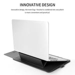 Bộ túi lót laptop da PU chống nước đa năng 4 trong 1 có tay cầm, giá đỡ và ngăn đựng bút + 2 cuộn dây + túi chuột + túi sạc cho laptop 13 / 14 inch, 13 / 14 inch