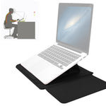 Túi Lót Laptop Da PU Chống Nước Đa Năng 4 trong 1 Có Tay Cầm & Giá Đỡ & Giá Đựng Bút + 2 Cuộn Dây + Túi Chuột + Túi Sạc Cho Laptop 15 inch, 15 inch