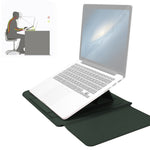 Túi Lót Laptop Da PU Chống Nước Đa Năng 4 trong 1 Có Tay Cầm & Giá Đỡ & Giá Đựng Bút + 2 Cuộn Dây + Túi Chuột + Túi Sạc Cho Laptop 15 inch, 15 inch