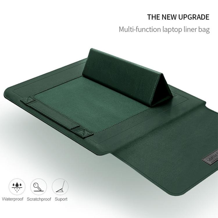 Túi Lót Laptop Da PU Chống Nước Đa Năng 4 trong 1 Có Tay Cầm & Giá Đỡ & Giá Đựng Bút + 2 Cuộn Dây + Túi Chuột + Túi Sạc Cho Laptop 15 inch, 15 inch