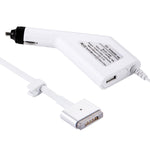 Sạc xe hơi MagSafe 2 kiểu T 5 chân 45W 14.85V 3.05A với 1 cổng USB cho Apple Macbook A1466 / A1436 / A1465 / A1435 / MD224 / MD231 / MD761 / MD711, chiều dài: 1.7m, 45W 14.85V 3.05A