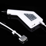 Sạc xe hơi MagSafe 2 kiểu T 5 chân 45W 14.85V 3.05A với 1 cổng USB cho Apple Macbook A1466 / A1436 / A1465 / A1435 / MD224 / MD231 / MD761 / MD711, chiều dài: 1.7m, 45W 14.85V 3.05A