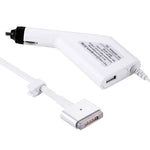Sạc xe hơi MagSafe 2 kiểu T 5 chân 60W 16.5V 3.65A với 1 cổng USB cho Apple Macbook A1465 / A1502 / A1435 / MD212 / MD2123 / MD662, chiều dài: 1.7m