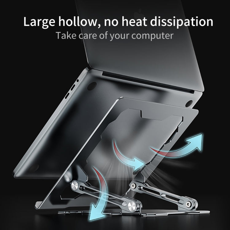 Giá đỡ laptop điều chỉnh nâng cơ học R-JUST HZ09, màu xám HZ09, màu bạc HZ09