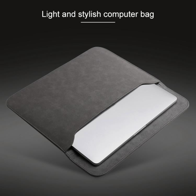 Túi da mờ ngang 2 trong 1 cho laptop + túi đựng nguồn cho MacBook Air 11.6 inch A1465 (2012 - 2015) / A1370 (2010 - 2011), MacBook Air 11.6 inch A1465 (2012 - 2015) / A1370 (2010 - 2011)