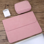 Túi da mờ ngang 2 trong 1 cho laptop + túi đựng nguồn cho MacBook 12 inch A1534 (2015 - 2017), MacBook 12 inch A1534 (2015 - 2017)