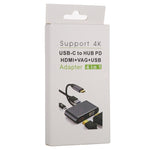 Bộ chuyển đổi đa chức năng 4 trong 1 USB / Type-C sang 4K HDMI + VGA + USB 3.0