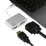 Bộ chuyển đổi đa chức năng 4 trong 1 USB / Type-C sang 4K HDMI + VGA + USB 3.0