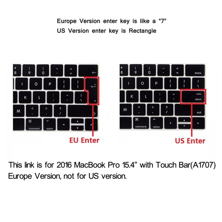 ENKAY Hat-Prince 2 trong 1 Ốp lưng nhựa cứng mờ bảo vệ + Phiên bản châu Âu Ốp bảo vệ bàn phím TPU siêu mỏng cho MacBook Pro 15,4 inch 2016 có Touch Bar (A1707), 15,4 inch có Touch Bar Phiên bản châu Âu