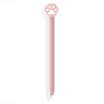Ốp bảo vệ silicone hình hoạt hình dễ thương cho Apple Pencil 2 (Móng vuốt mèo màu hồng), dành cho Apple Pencil 2