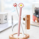 Ốp bảo vệ silicone hình hoạt hình dễ thương cho Apple Pencil 2 (Móng vuốt mèo màu hồng), dành cho Apple Pencil 2