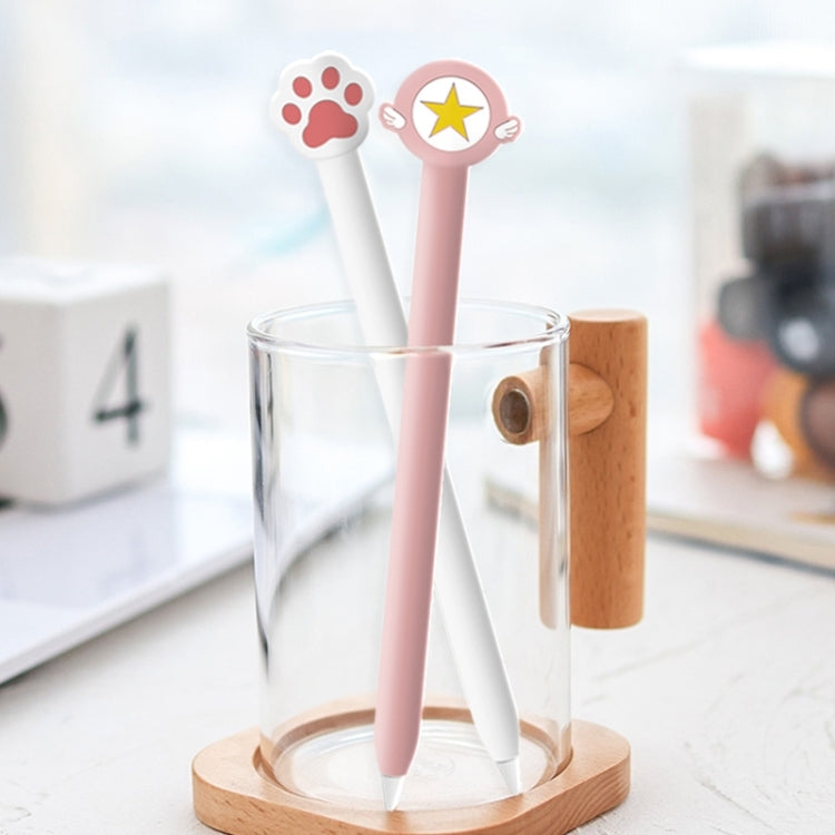 Ốp bảo vệ silicone hình hoạt hình dễ thương cho Apple Pencil 2 (Móng vuốt mèo màu hồng), dành cho Apple Pencil 2
