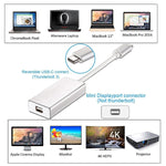 Bộ chuyển đổi USB-C / Type-C 3.1 đực sang Mini DP cái HD, chiều dài: 12cm, màu bạc, vàng
