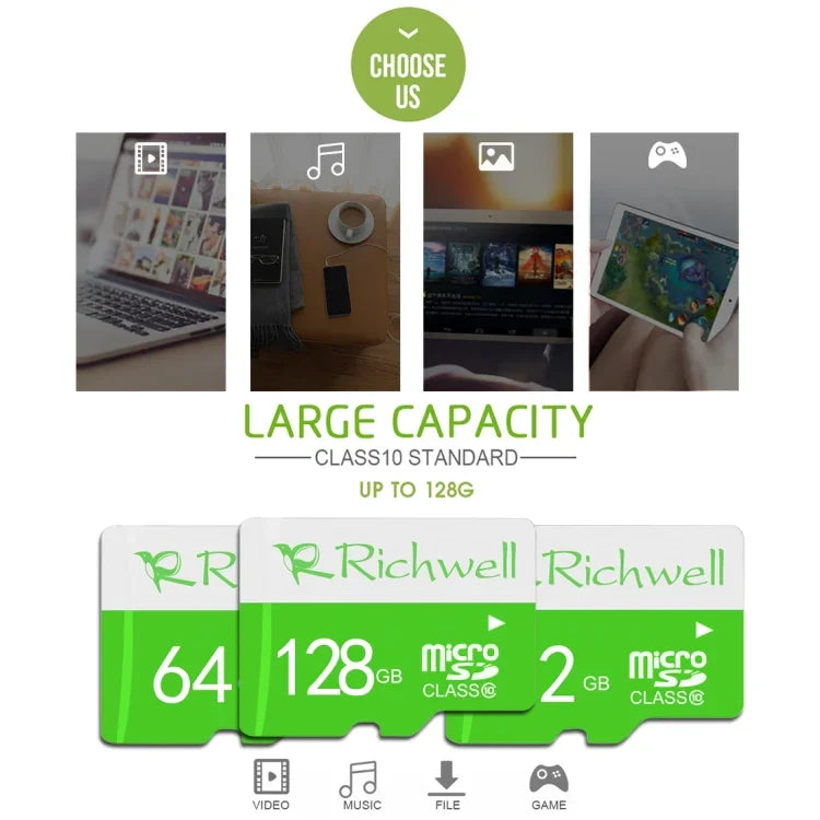 Thẻ nhớ Micro SD (TF) Richwell 32GB lớp 10 tốc độ cao, 32GB