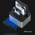 Dock Ổ Cứng Sao Chép Ngoại Tuyến Blueendless SATA USB 3.0 2 Khay 2.5 / 3.5 inch