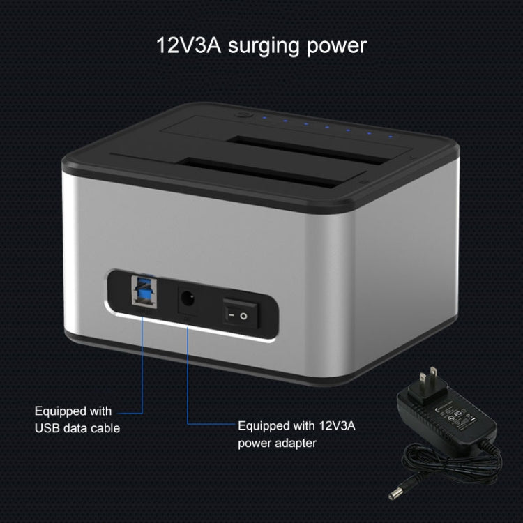 Dock Ổ Cứng Sao Chép Ngoại Tuyến Blueendless SATA USB 3.0 2 Khay 2.5 / 3.5 inch