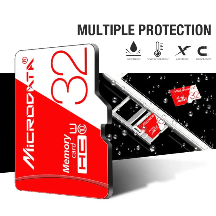 Thẻ nhớ TF (Micro SD) đỏ trắng tốc độ cao U1 MICRODATA 32GB, 32GB