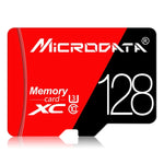 Thẻ nhớ TF (Micro SD) đỏ đen tốc độ cao U3 MICRODATA 128GB, 128GB