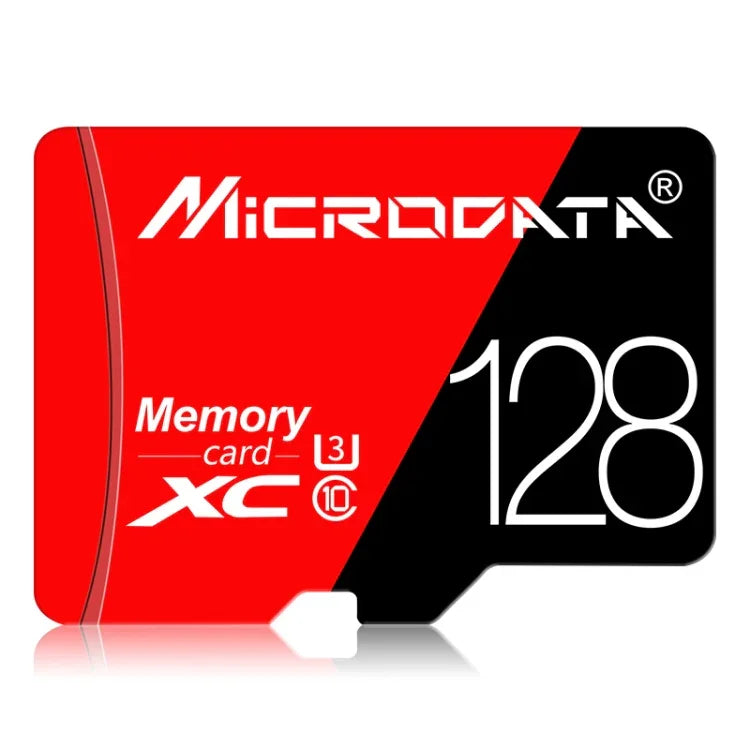 Thẻ nhớ TF (Micro SD) đỏ đen tốc độ cao U3 MICRODATA 128GB, 128GB
