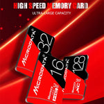 Thẻ nhớ TF (Micro SD) đỏ đen tốc độ cao U3 MICRODATA 128GB, 128GB