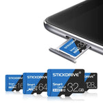 STICKDRIVE 64GB High Speed U3 Blue and Black TF(Micro SD) Memory Card, 64GB