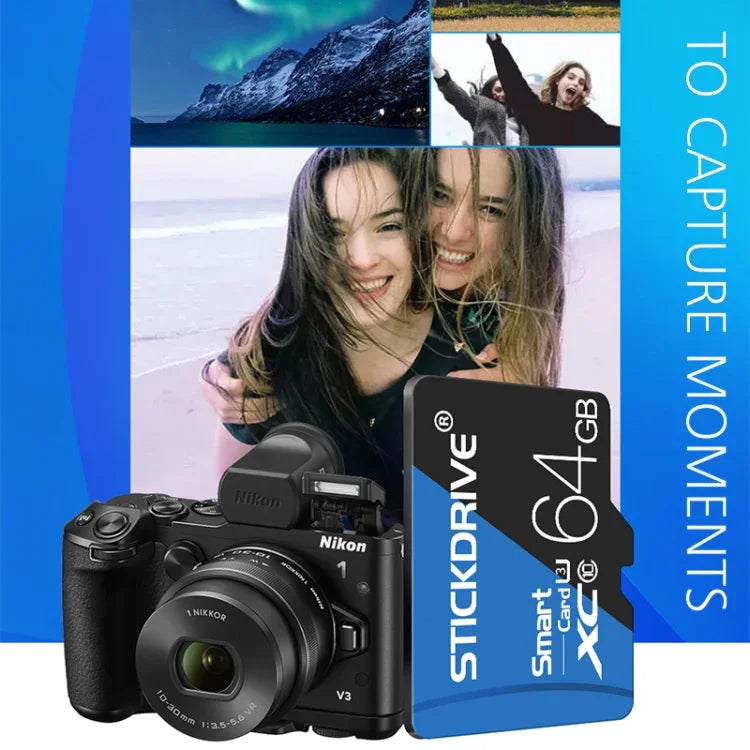 Thẻ nhớ STICKDRIVE 128GB tốc độ cao U3 xanh đen TF (Micro SD), 128GB