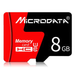 Thẻ nhớ TF (Micro SD) đỏ đen U1 MICRODATA 8GB, 8GB
