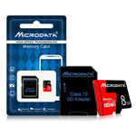 Thẻ nhớ TF (Micro SD) đỏ đen U1 MICRODATA 8GB, 8GB