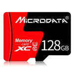 Thẻ nhớ TF (Micro SD) đỏ đen U3 MICRODATA 128GB, 128GB