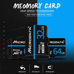 Thẻ nhớ MICRODATA 16GB U1 màu xanh dương sọc và đen TF (Micro SD), 16GB
