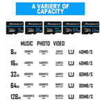 MICRODATA 32GB U1 Blue Line and Black TF(Micro SD) Memory Card, 32GB