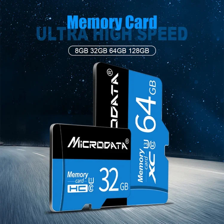 Thẻ nhớ MICRODATA 64GB U3 màu xanh dương và đen TF (Micro SD), 64GB