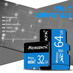 Thẻ nhớ MICRODATA 64GB U3 màu xanh dương và đen TF (Micro SD), 64GB