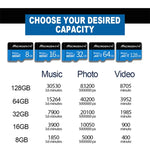 Thẻ nhớ MICRODATA 64GB U3 màu xanh dương và đen TF (Micro SD), 64GB