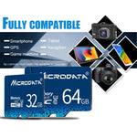 Thẻ nhớ MICRODATA 64GB U3 màu xanh dương TF (Micro SD), 64GB