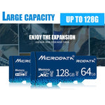 Thẻ nhớ MICRODATA 64GB U3 màu xanh dương TF (Micro SD), 64GB