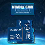 MICRODATA 128GB U3 Blue TF(Micro SD) Memory Card, 128GB