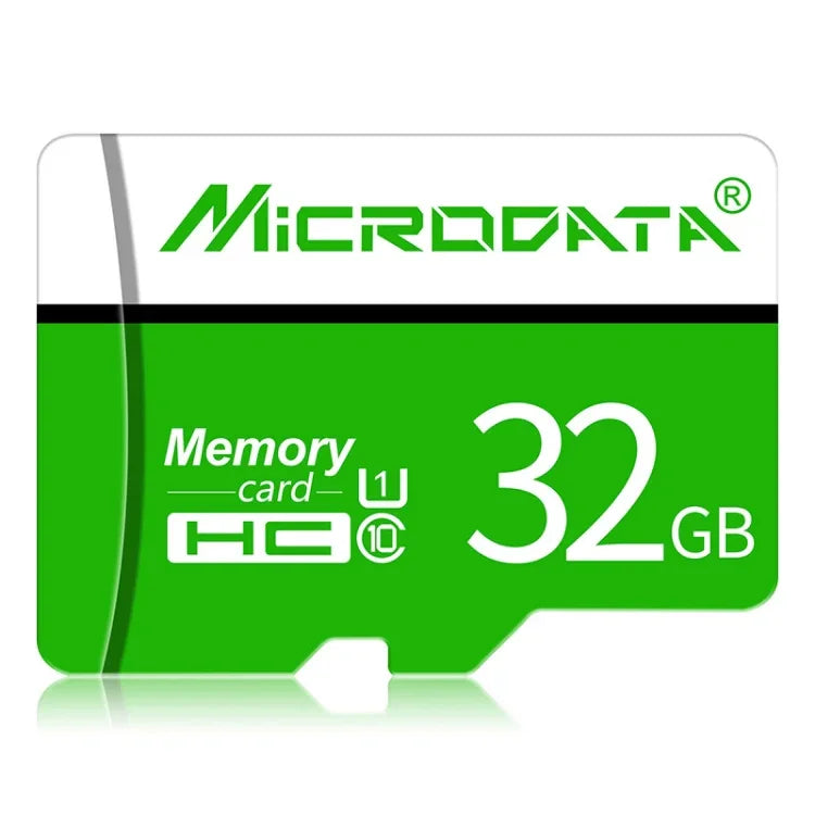 Thẻ nhớ MICRODATA 32GB U1 màu xanh lá và trắng TF (Micro SD), 32GB