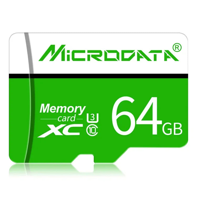 Thẻ nhớ MICRODATA 64GB U3 màu xanh lá và trắng TF (Micro SD), 64GB