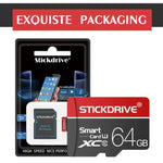 Thẻ nhớ STICKDRIVE 64GB U3 màu trắng viền đỏ và đen TF (Micro SD), 64GB