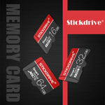 Thẻ nhớ STICKDRIVE 128GB U3 màu trắng viền đỏ và đen TF (Micro SD), 128GB