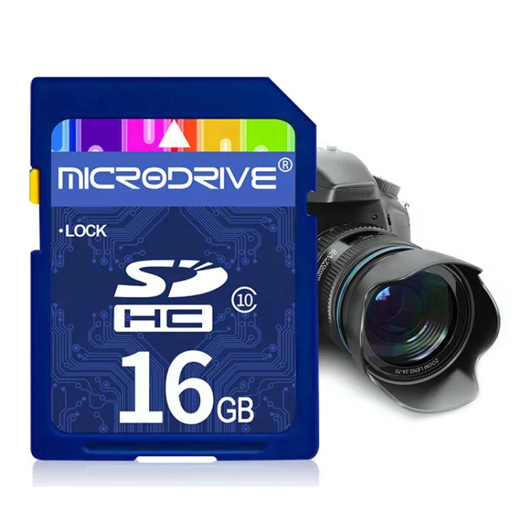Thẻ nhớ Microdrive 16GB tốc độ cao lớp 10 SD cho tất cả thiết bị kỹ thuật số có khe cắm thẻ SD, 16GB