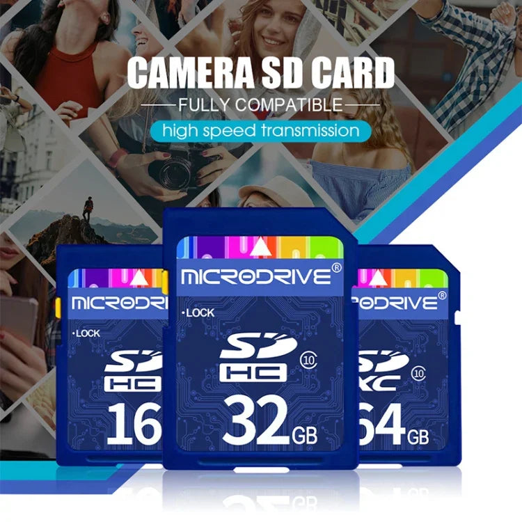 Thẻ nhớ Microdrive 32GB tốc độ cao lớp 10 SD cho tất cả thiết bị kỹ thuật số có khe cắm thẻ SD, 32GB