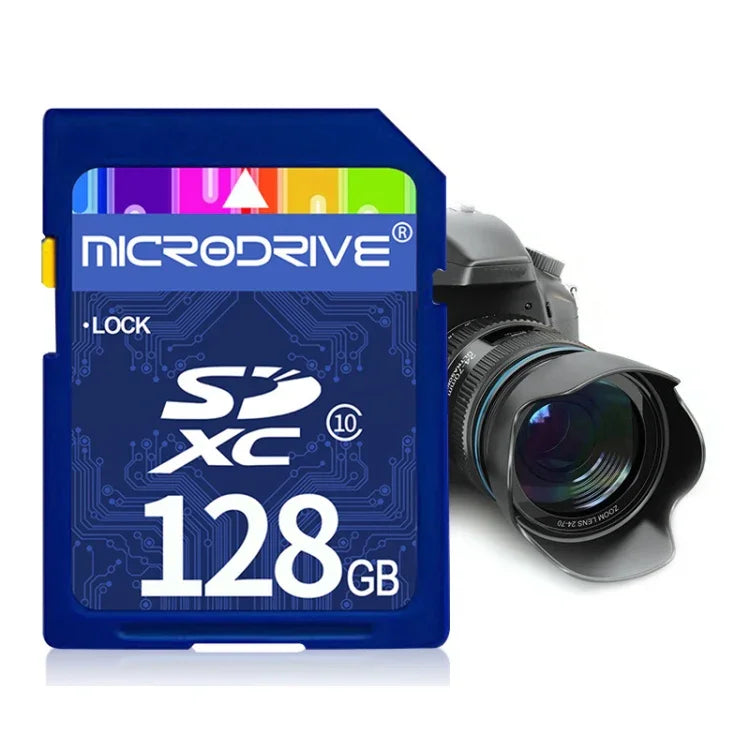Thẻ nhớ Microdrive 128GB tốc độ cao lớp 10 SD cho tất cả thiết bị kỹ thuật số có khe cắm thẻ SD, 128GB